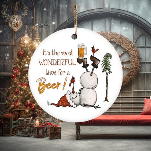 Most Wonderful Time for Beer Ornament, Funny Christmas Ornaments