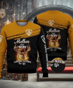 Mother And Son Huntting Buddies For Life Deer 3D Full Print Ugly Sweater Christmas Gift Sweater