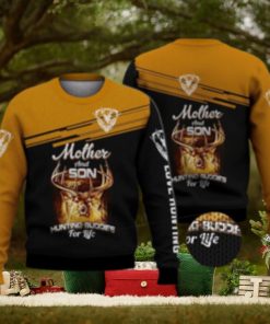 Mother And Son Huntting Buddies For Life Deer 3D Full Print Ugly Sweater Christmas Gift Sweater