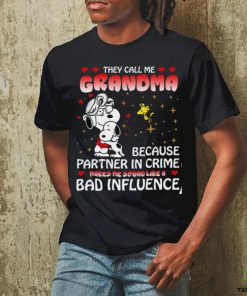 Mother’s Day Grandma Bad Influence Snoopy Women T Shirt