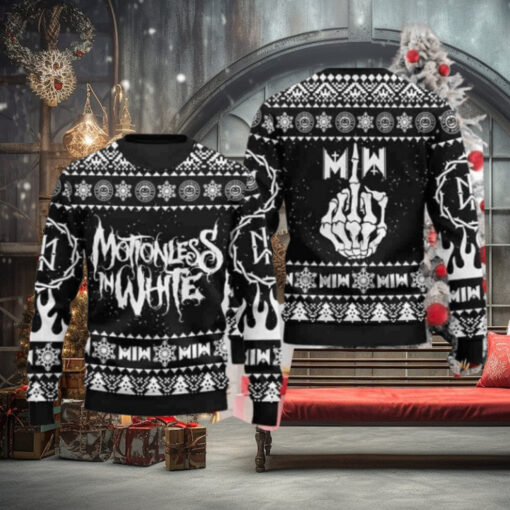 Motionless In White Band Christmas Sweater Chirstmas Gifts 2024 Xmas For Family And Friends Ugly Sweater