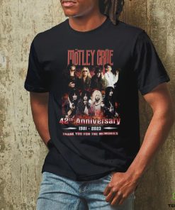 Motley Crae 42th Anniversary 1981 2023 Thank You For The Memorie Shirt