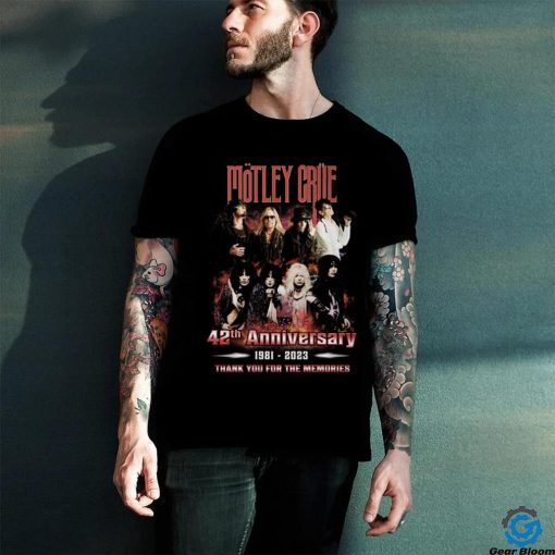Motley Crae 42th Anniversary 1981 2023 Thank You For The Memorie Shirt