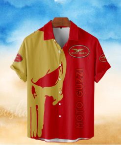 Moto Guzzi Punisher Skull Short Sleeve Hawaiian Shirt