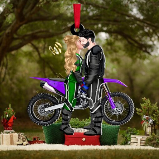 Motocross Couple Personalized Ornament