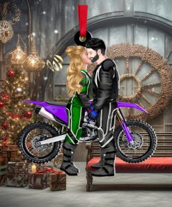 Motocross Couple Personalized Ornament