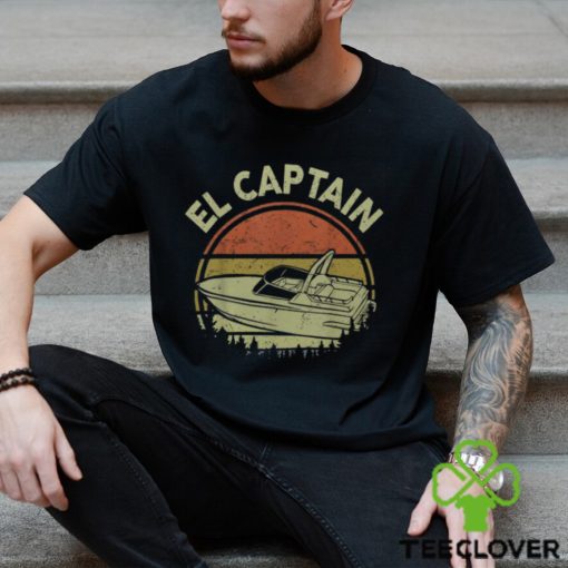 Motor Boat El Captain Father Day Papa Boating Dad Men's T hoodie, sweater, longsleeve, shirt v-neck, t-shirt