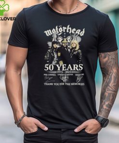 Motor Head 50 Years 1975 2025 Thank you for the memories signatures shirt