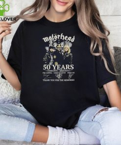 Motor Head 50 Years 1975 2025 Thank you for the memories signatures shirt
