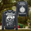 Slipknot Goat Head Mascot And Logo Pattern For Holiday Ugly Christmas Sweater