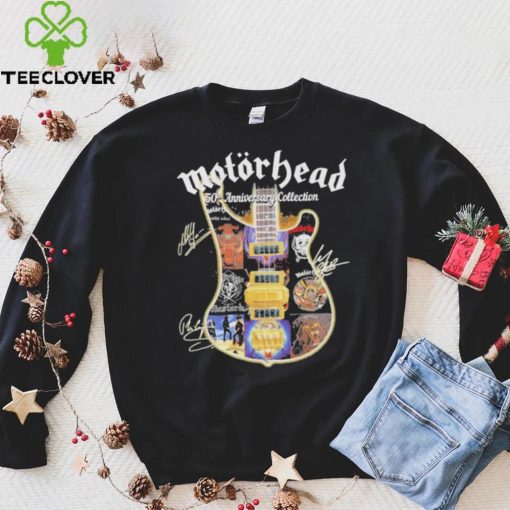 Motörhead Rock band 50th anniversary collection guitar signatures shirt