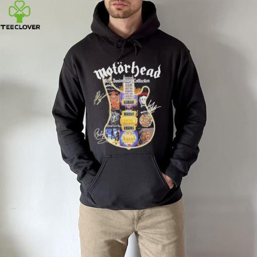 Motörhead Rock band 50th anniversary collection guitar signatures shirt
