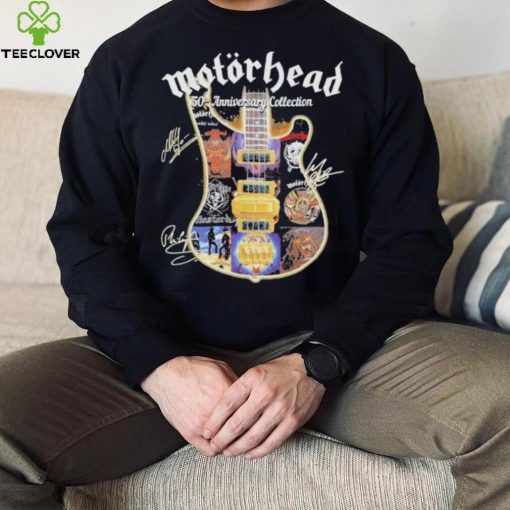 Motörhead Rock band 50th anniversary collection guitar signatures shirt