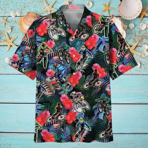 Mountain Bike Tropical Hawaiian Shirt