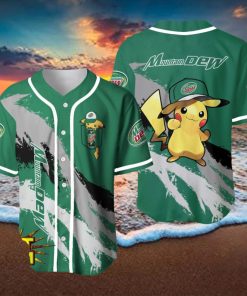 Mountain Dew Pikachu Pokemon Lover 3D Baseball Jersey Shirt