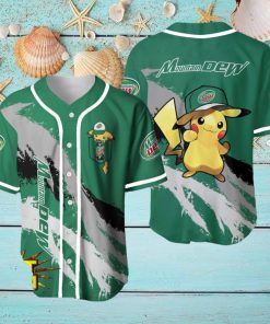 Mountain Dew Pikachu Pokemon Lover 3D Baseball Jersey Shirt