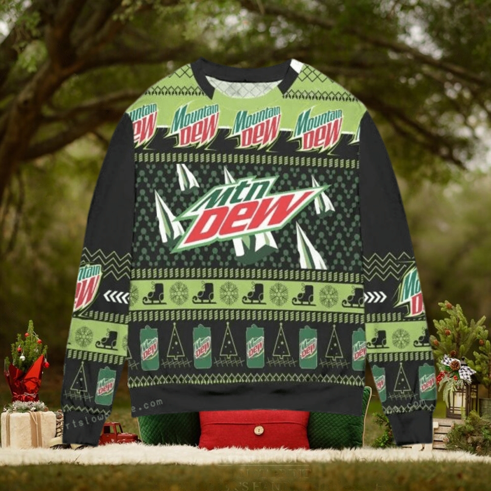 Mountain Dew Pine Tree Snowflake Christmas Ugly Sweater Party Mountain Dew Pine Tree Snowflake Christmas Ugly Sweater Party