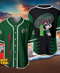 Mountain Dew Snoopy Baseball Jersey Shirt For Snoopy Lovers Gift Ideas