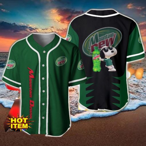 Mountain Dew Snoopy Baseball Jersey Shirt For Snoopy Lovers Gift Ideas