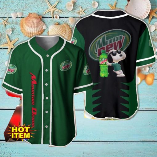 Mountain Dew Snoopy Baseball Jersey Shirt For Snoopy Lovers Gift Ideas