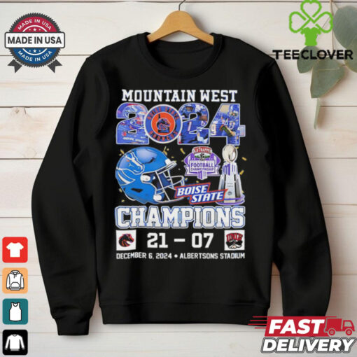 Mountain West 2024 Boise State Broncos Champions 21 07 UNLV shirt
