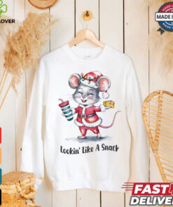Mouse Santa lookin’ like a snack Merry Christmas shirt