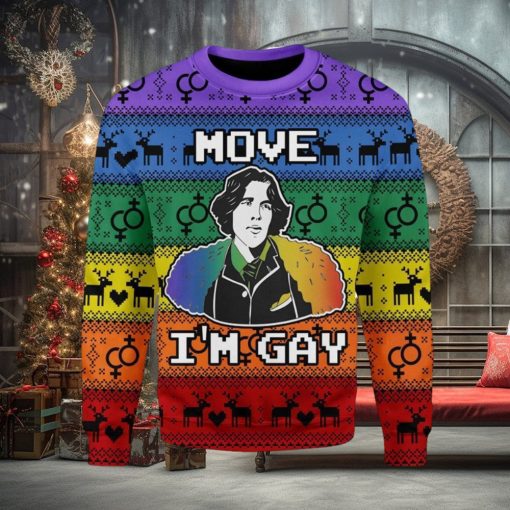Move Im Gay Ugly Christmas Sweater