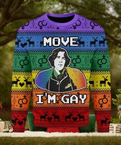 Move Im Gay Ugly Christmas Sweater
