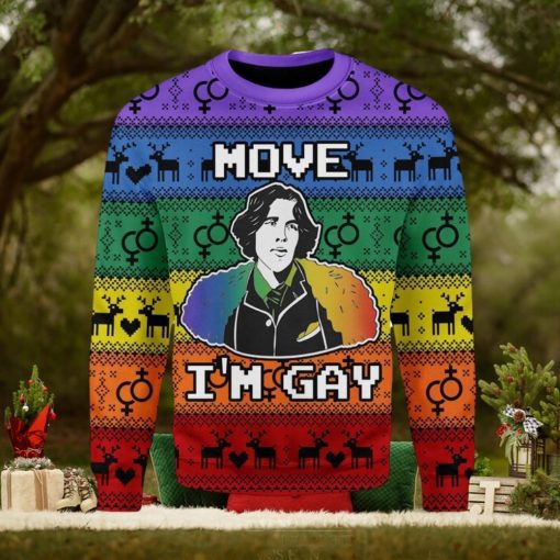 Move Im Gay Ugly Christmas Sweater