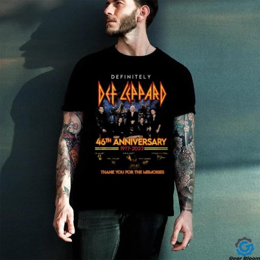 Definitely Def Leppard 46th Anniversary 1977 – 2023 Thank You For The Memories T Shirt