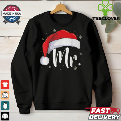 Mr And Mrs Claus Couples Matching Christmas Pajamas Santa T Shirt