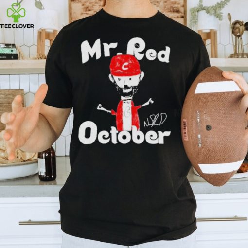 Mr Red October Philadelphia Phillies Signature T shirt