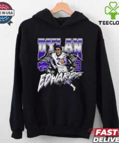 Mr. Joe L. Hall Jr. Dylan Edwards #3 Kansas State Wildcats T-Shirts, celebrating the legendary coach and standout player.