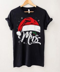 Mrs And Mr Santa Hat Christmas Couples Matching Funny Xmas Shirt