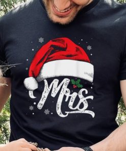 Mrs And Mr Santa Hat Christmas Couples Matching Funny Xmas Shirt