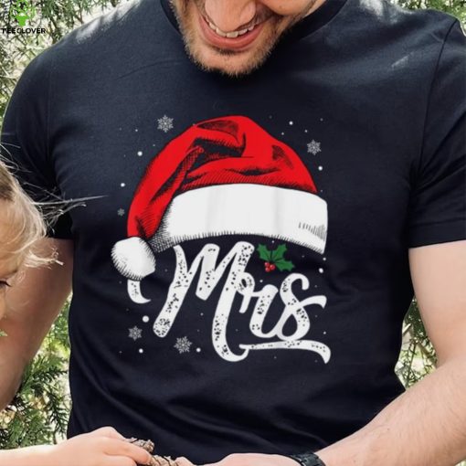 Mrs And Mr Santa Hat Christmas Couples Matching Funny Xmas Shirt