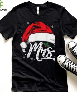 Mrs And Mr Santa Hat Christmas Couples Matching Funny Xmas Shirt