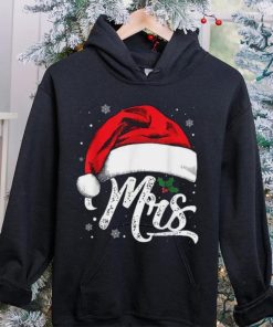 Mrs And Mr Santa Hat Christmas Couples Matching Funny Xmas Shirt