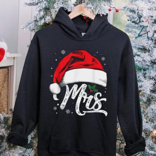 Mrs And Mr Santa Hat Christmas Couples Matching Funny Xmas Shirt