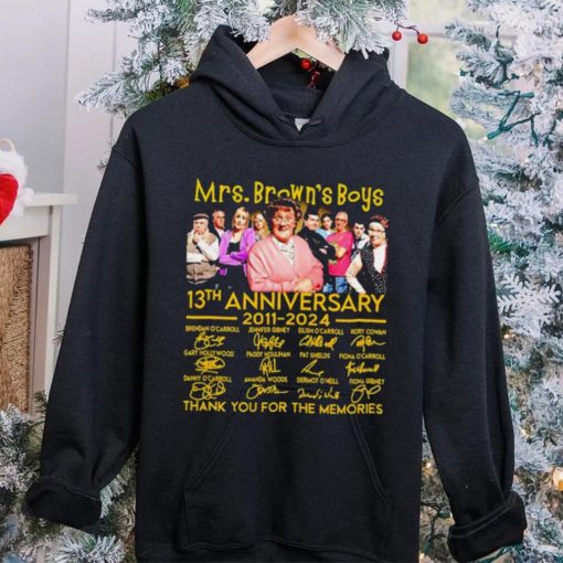 Mrs. Brown’s Boys 13th anniversary 2011 2024 thank you for the memories signatures hoodie, sweater, longsleeve, shirt v-neck, t-shirt