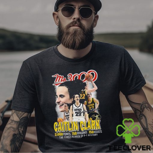 Ms3000 Caitlin Clark Iowa Hawkeyes The First Player In D 1 History T Shirt