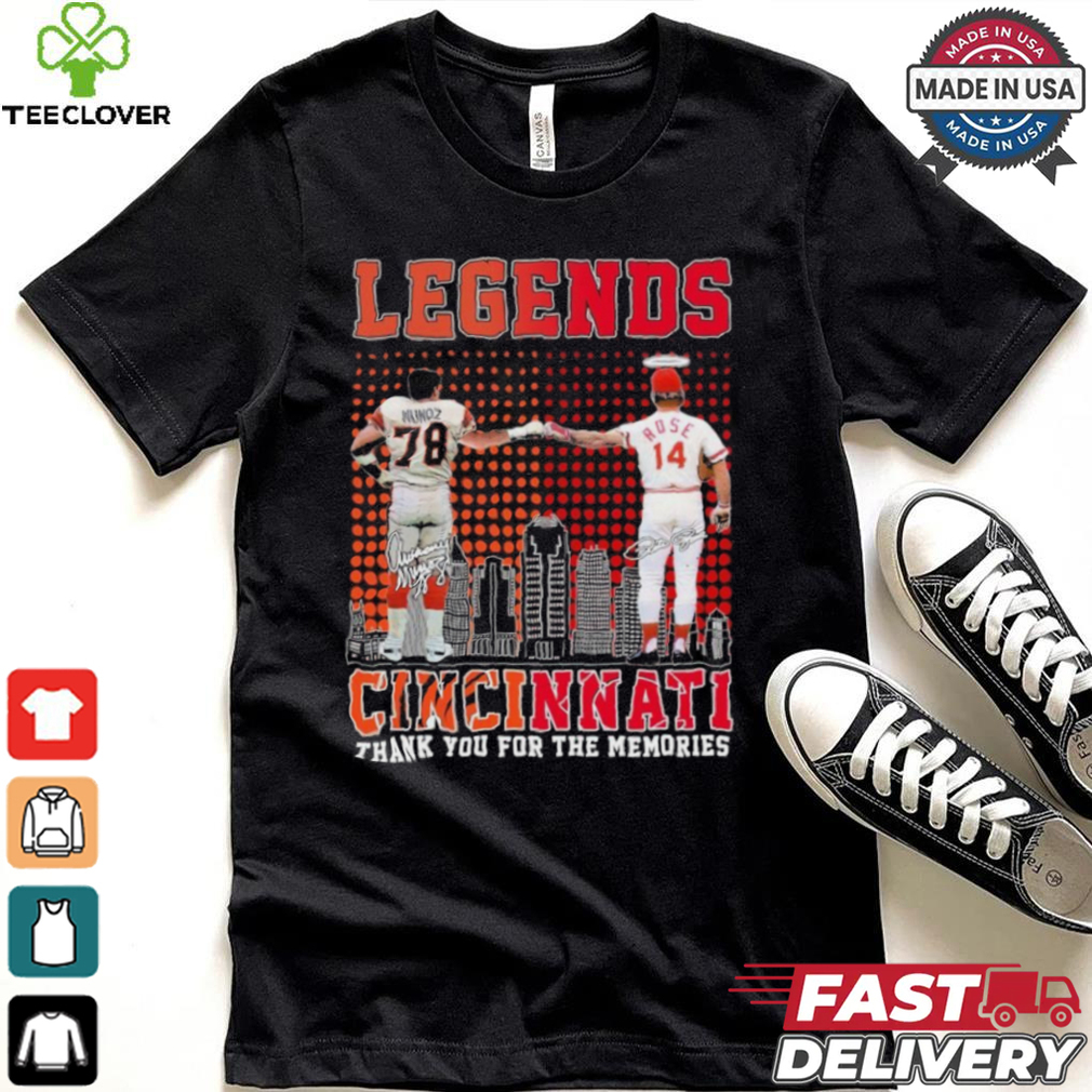 Munoz 78 X Rose 14 Signature Cincinnati Thank You For The Memories Shirt Munoz 78 X Rose 14 Signature Cincinnati Thank You For The Memories Shirt