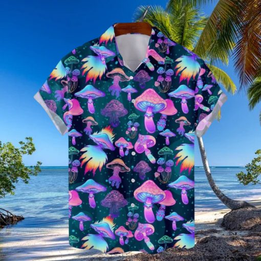 Mushroom Amazing Short Sleeve Aloha Hawaiian Shirt Summer Gift For Men And Women