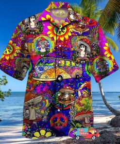 Mushroom Trippy Drawing Hawaiian Shirts