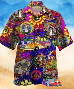 Mushroom Trippy Drawing Hawaiian Shirts