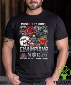 Music City Bowl 2023 Champions Maryland Terrapins 31 – 13 Auburn Tigers December 30 2023 Nissan Stadium T Shirt