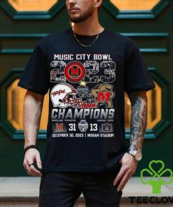 Music City Bowl 2023 Champions Maryland Terrapins 31 – 13 Auburn Tigers December 30 2023 Nissan Stadium T Shirt