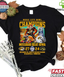 Music City Bowl Champions Missouri beat Iowa mascot shirt