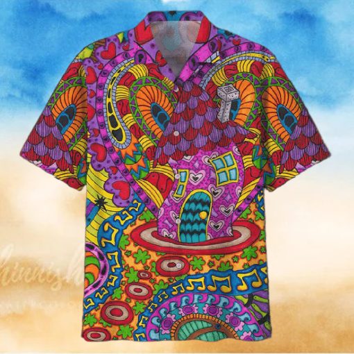 Music Hippie Colorful Hawaiian Shirts