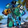 Music Is What Feelings Sound Like Guitar Blue Awesome Design Unisex Hawaiian Shirt For Men And Women Dhc17062423